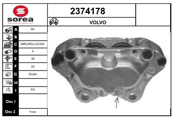Etrier frana 2374178 EAI