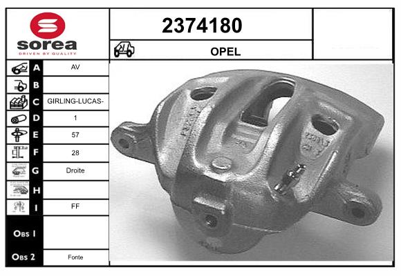 Etrier frana 2374180 EAI
