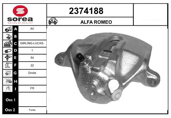 Etrier frana 2374188 EAI