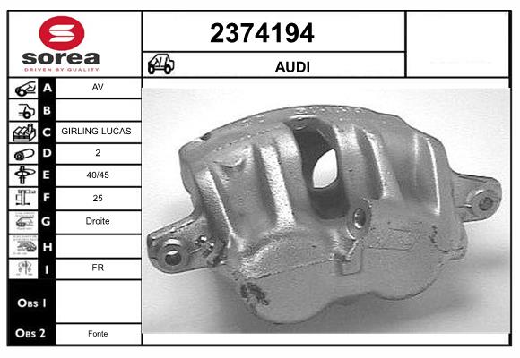 Etrier frana 2374194 EAI