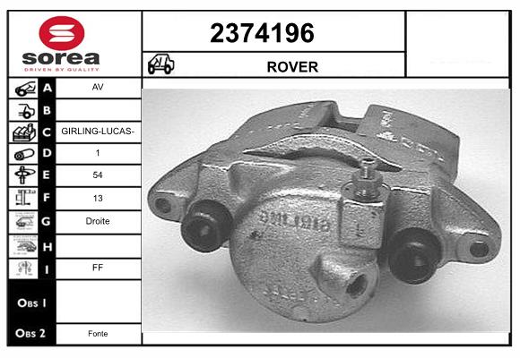 Etrier frana 2374196 EAI