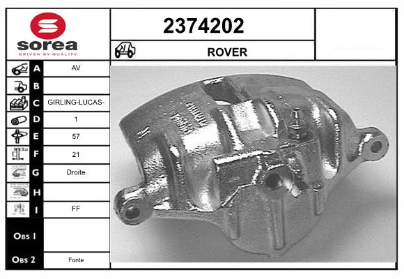 Etrier frana 2374202 EAI