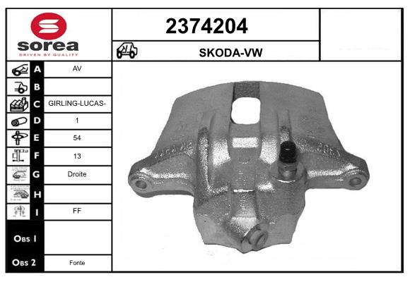 Etrier frana 2374204 EAI