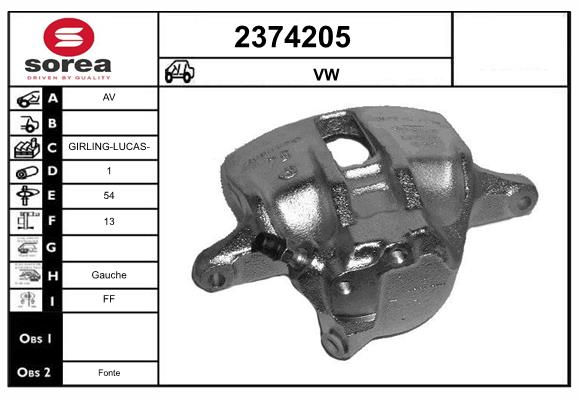 Etrier frana 2374205 EAI