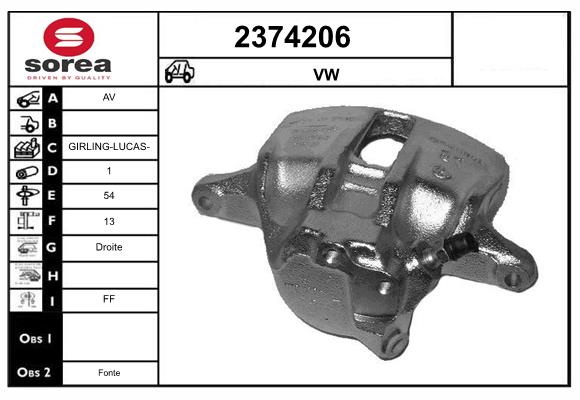 Etrier frana 2374206 EAI