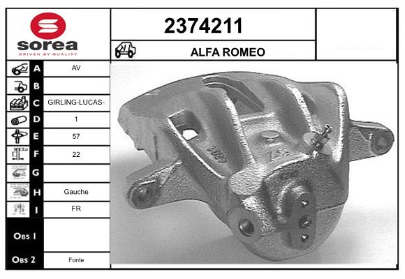 Etrier frana 2374211 EAI