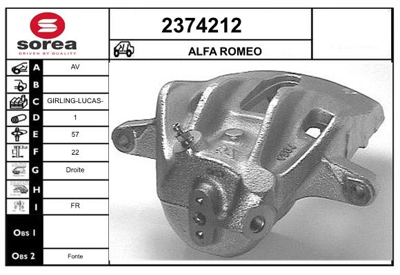 Etrier frana 2374212 EAI