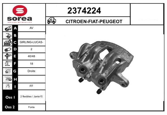 Etrier frana 2374224 EAI