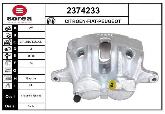 Etrier frana 2374233 EAI