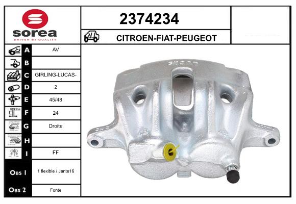 Etrier frana 2374234 EAI