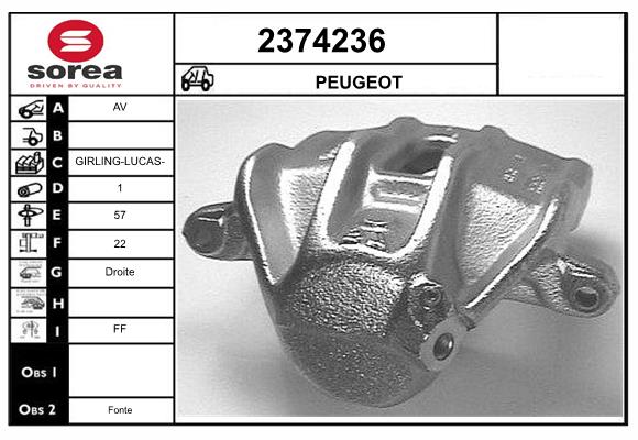Etrier frana 2374236 EAI