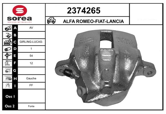 Etrier frana 2374265 EAI