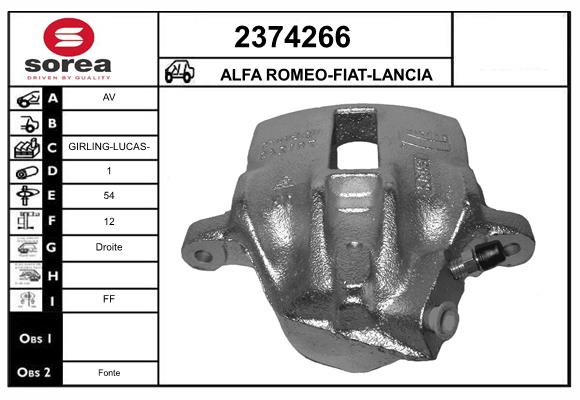 Etrier frana 2374266 EAI