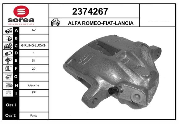 Etrier frana 2374267 EAI