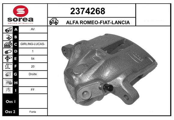 Etrier frana 2374268 EAI