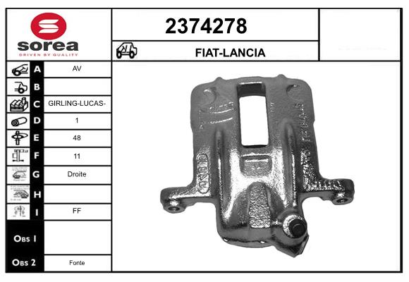 Etrier frana 2374278 EAI