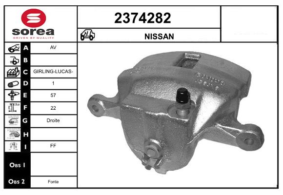 Etrier frana 2374282 EAI