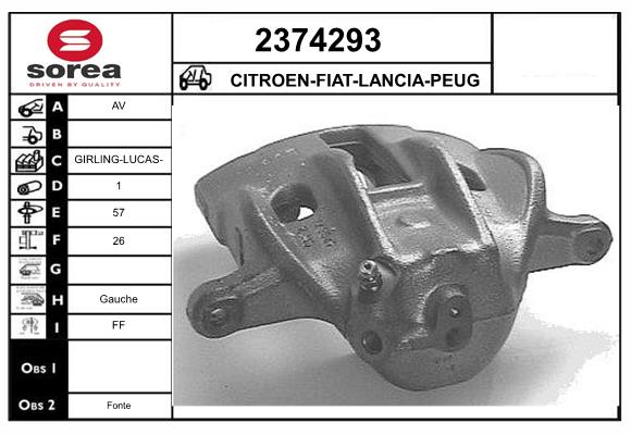Etrier frana 2374293 EAI