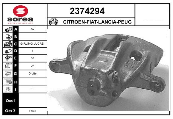 Etrier frana 2374294 EAI