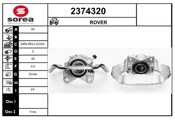 Etrier frana 2374320 EAI