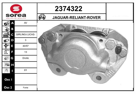 Etrier frana 2374322 EAI