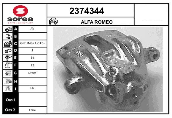 Etrier frana 2374344 EAI