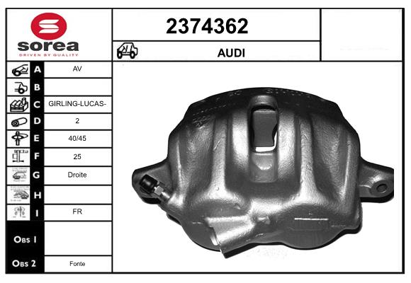 Etrier frana 2374362 EAI