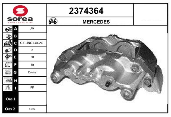 Etrier frana 2374364 EAI