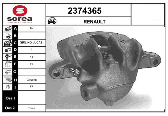 Etrier frana 2374365 EAI