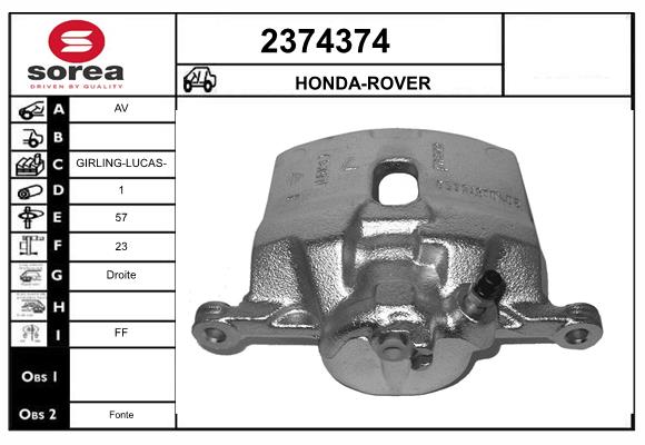 Etrier frana 2374374 EAI