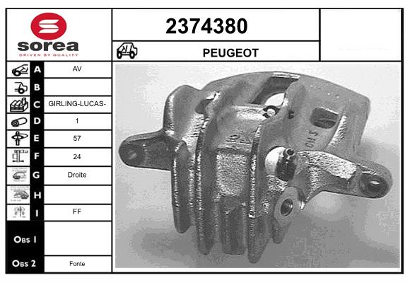 Etrier frana 2374380 EAI