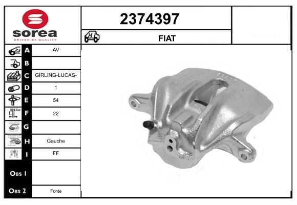 Etrier frana 2374397 EAI