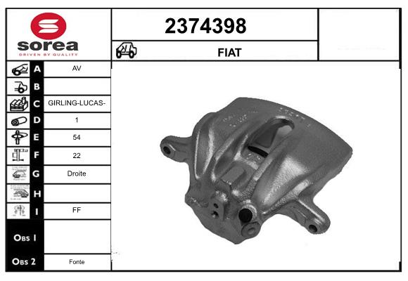 Etrier frana 2374398 EAI