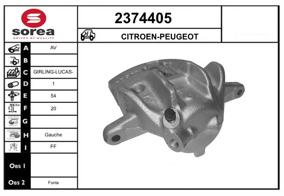 Etrier frana 2374405 EAI