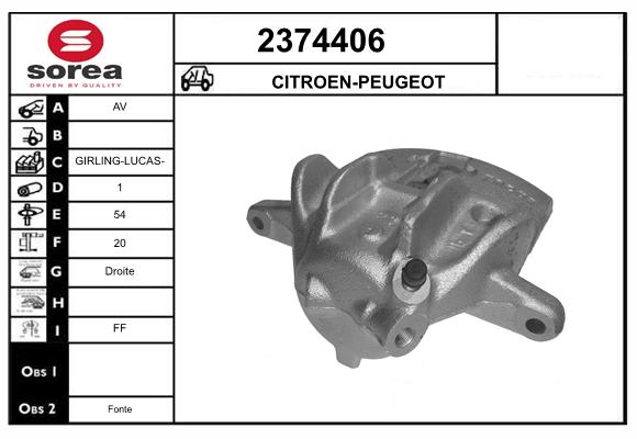 Etrier frana 2374406 EAI