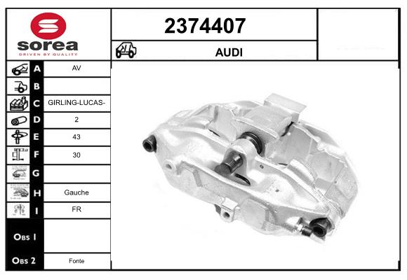 Etrier frana 2374407 EAI