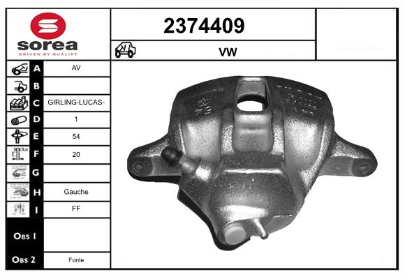 Etrier frana 2374409 EAI