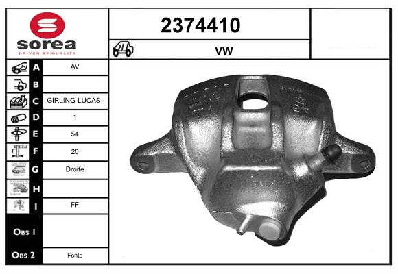 Etrier frana 2374410 EAI