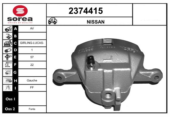 Etrier frana 2374415 EAI