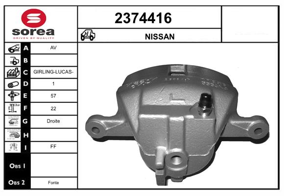 Etrier frana 2374416 EAI