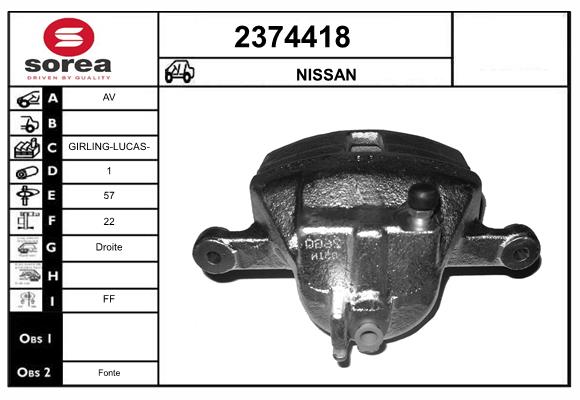 Etrier frana 2374418 EAI