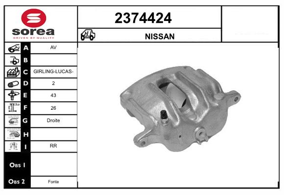 Etrier frana 2374424 EAI