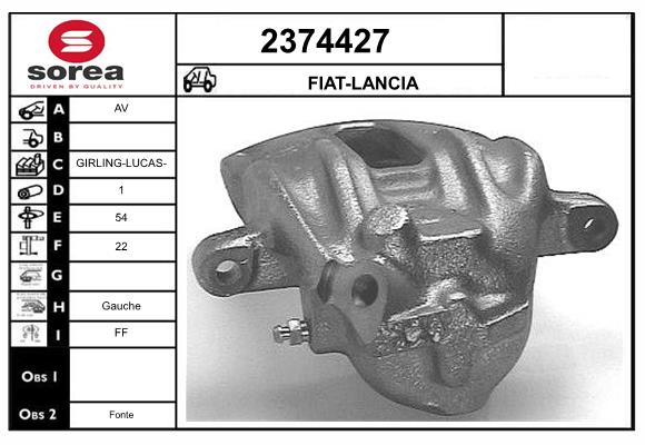 Etrier frana 2374427 EAI