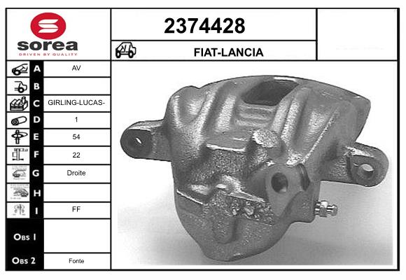 Etrier frana 2374428 EAI