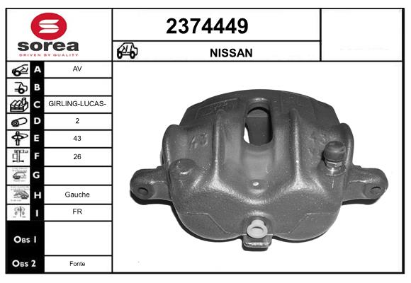 Etrier frana 2374449 EAI