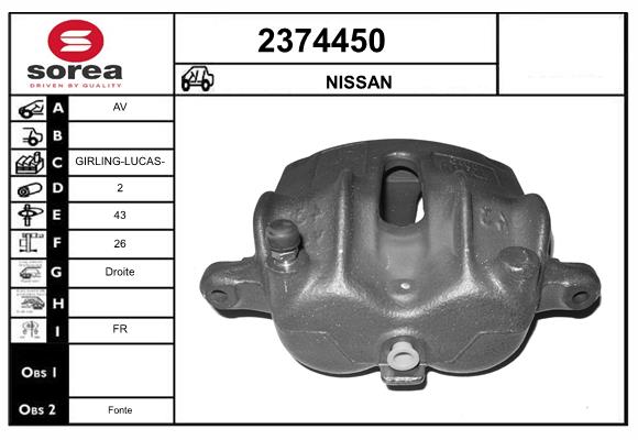 Etrier frana 2374450 EAI
