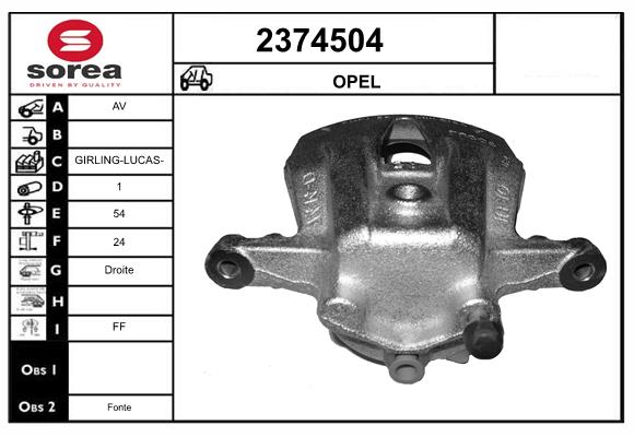 Etrier frana 2374504 EAI