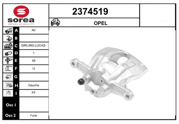 Etrier frana 2374519 EAI