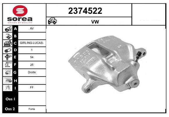 Etrier frana 2374522 EAI