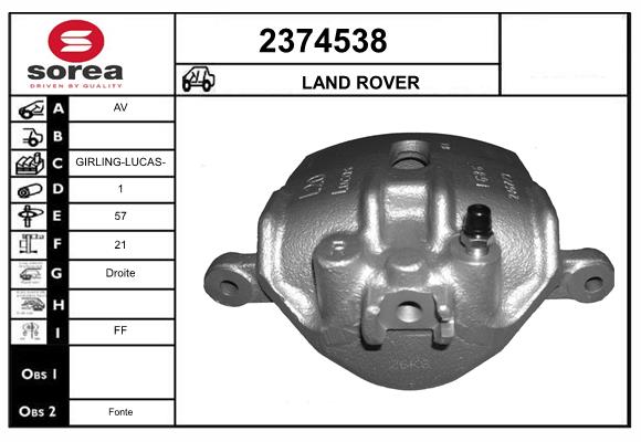 Etrier frana 2374538 EAI
